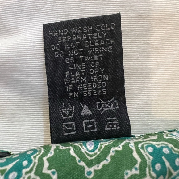 Express 100% Silk Ombré Beaded Wrap Skirt In Green Yellow Size 11/12 - Picture 8 of 11